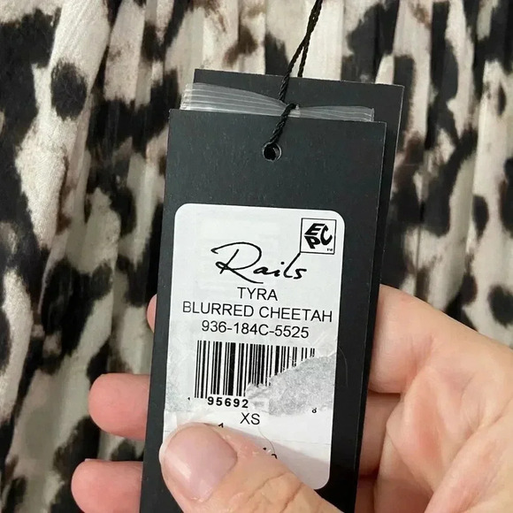 NWT Rails Tyra Midi Dress Blurred Cheetah Print size XS - Picture 9 of 14